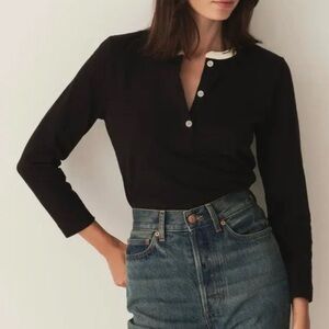 NWT DOEN Clover Tee size M black